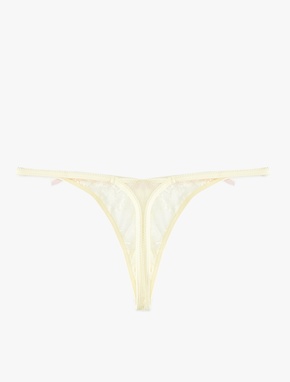 Transparan Fiyonklu Dantelli String Külot_1
