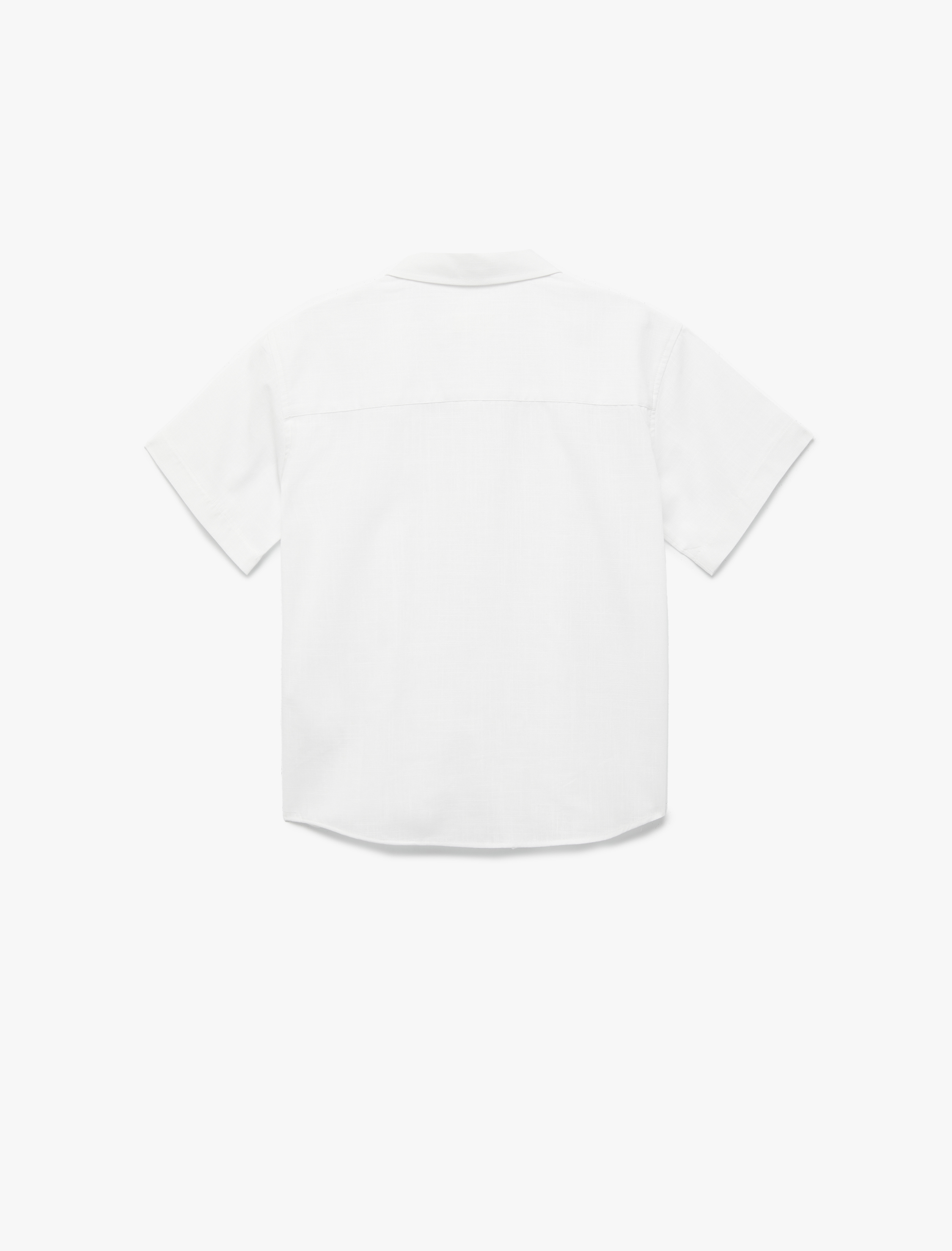  Erkek Çocuk Pamuklu Klasik Yaka Kısa Kollu Gömlek