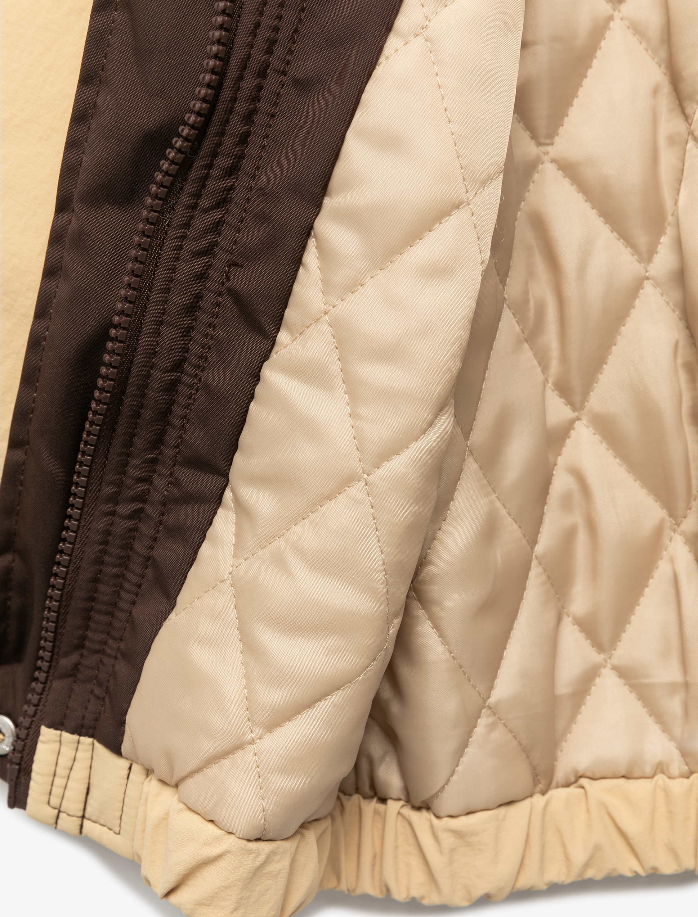  Erkek Bebek Uzun Kollu Cep Detaylı Renk Bloklu Fermuarlı Gömlek Yaka Bomber Mont