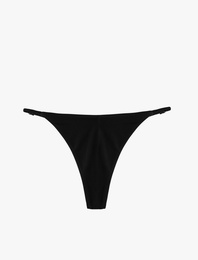 Düşük Bel Yanları Ayarlanabilir İpli String Bikini Altı