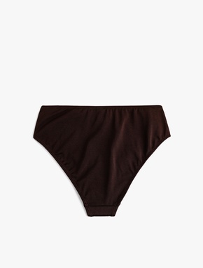 Aksesuar Detaylı Parlak Yüksek Bel Toparlayıcı Bikini Altı_1