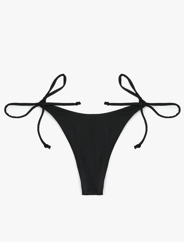 Bağlama Detaylı İpli Düşük Bel String Bikini Altı_1