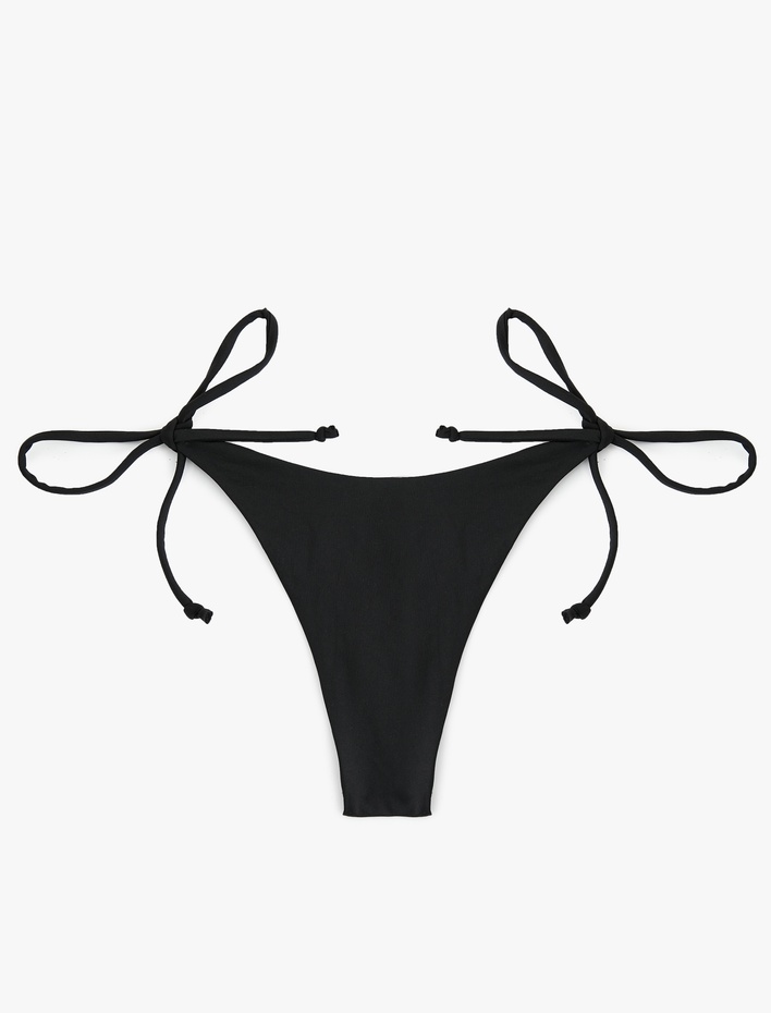  Bağlama Detaylı İpli Düşük Bel String Bikini Altı