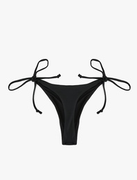 Bağlama Detaylı İpli Düşük Bel String Bikini Altı