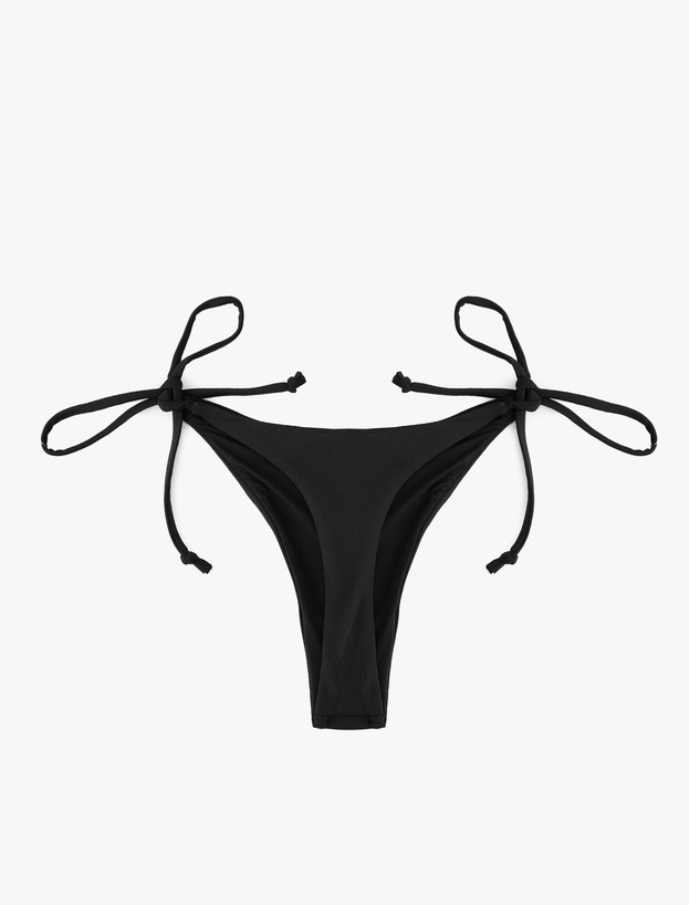 Bağlama Detaylı İpli Düşük Bel String Bikini Altı_0