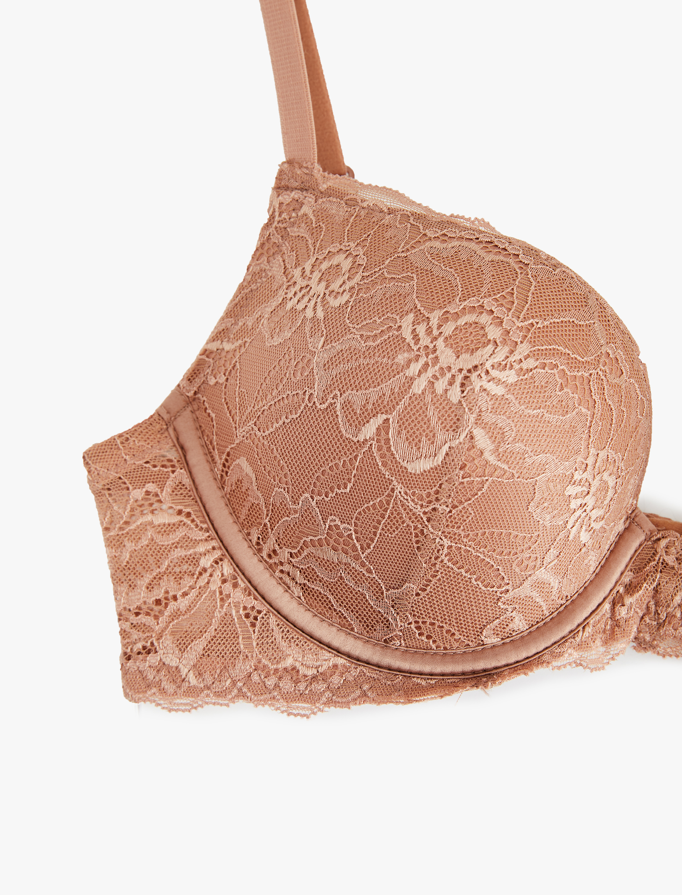   Ekstra Dolgulu Destekli Dantelli Sütyen