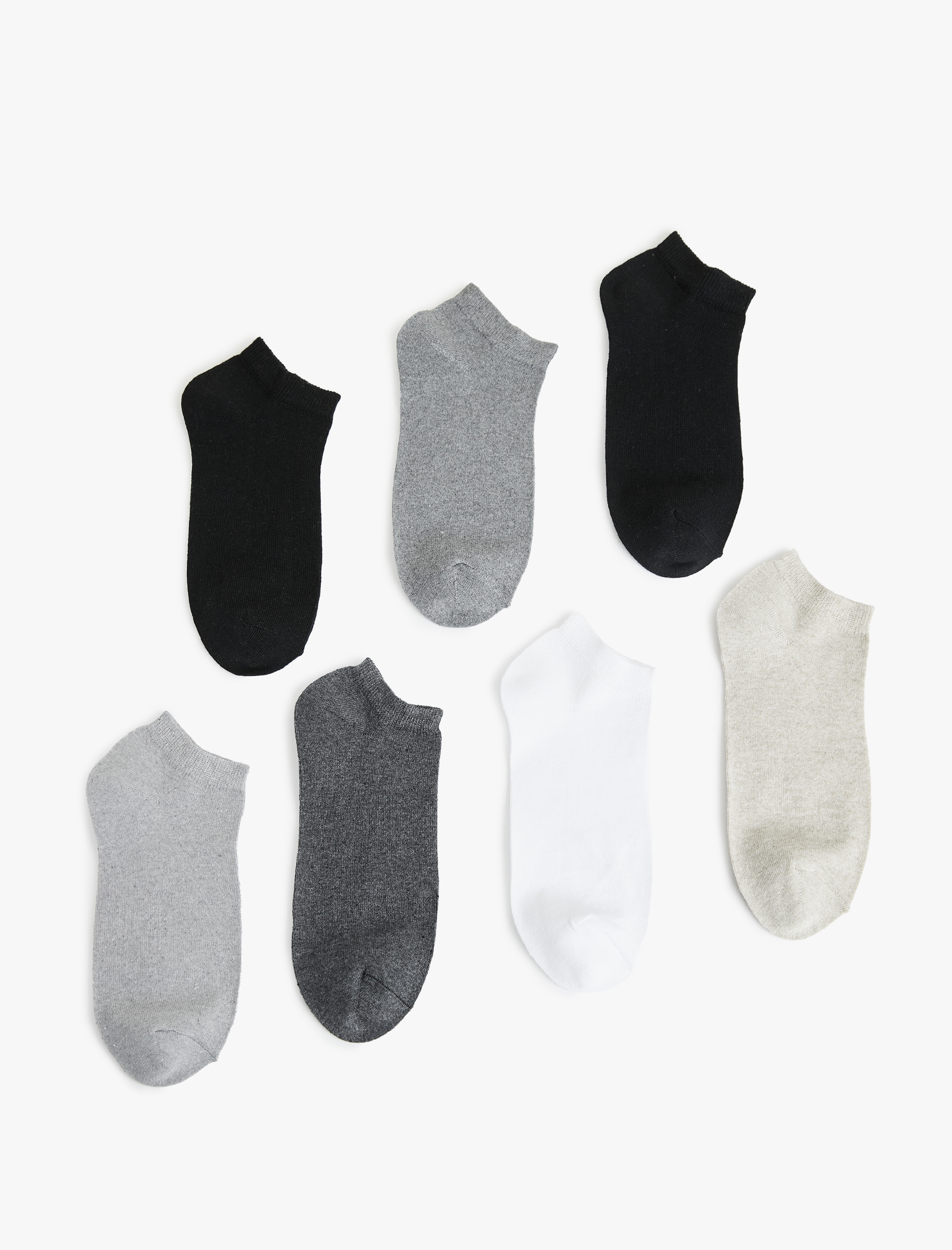  Erkek 7'li Çok Renkli Patik Çorap Seti