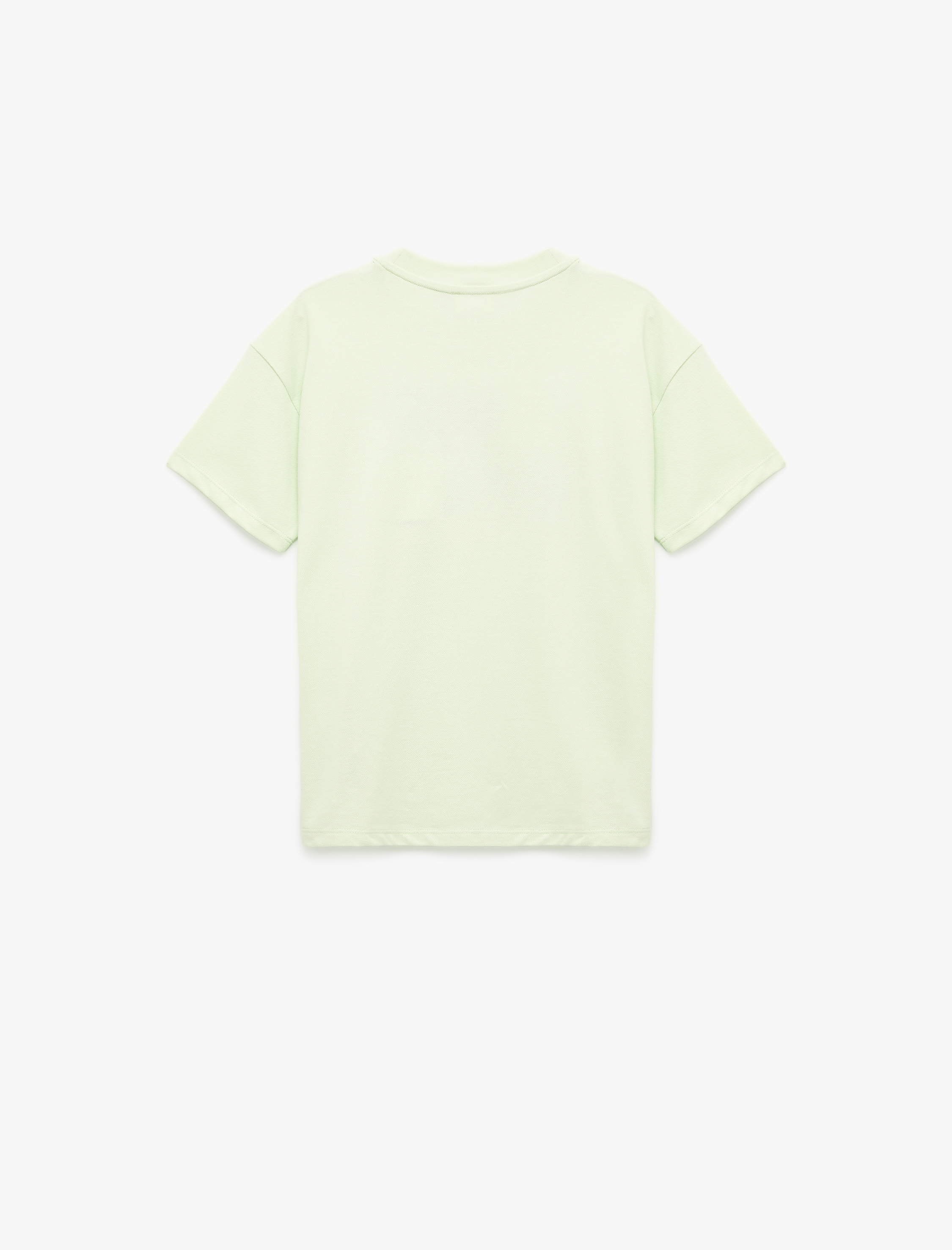  Erkek Çocuk Pamuklu Nakış Detaylı Kısa Kollu Bisiklet Yaka Tişört