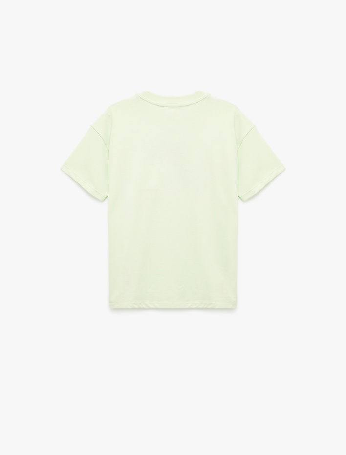 Erkek Çocuk Pamuklu Nakış Detaylı Kısa Kollu Bisiklet Yaka Tişört