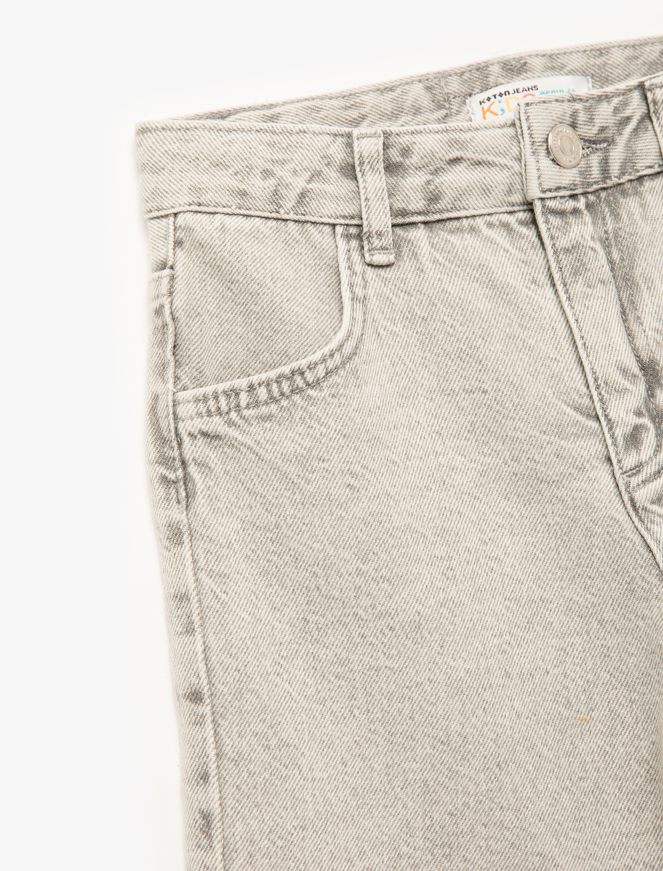  Erkek Çocuk Pamuklu Beli Lastikli Düğmeli Cepli Jean Şort