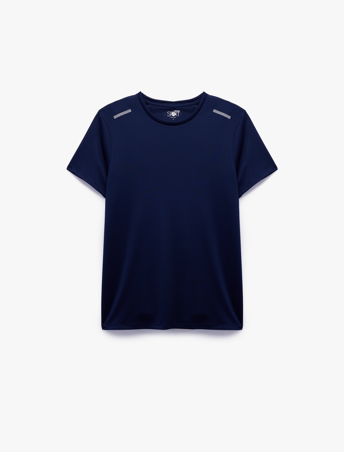  Kısa Kollu Baskılı Regular Fit Bisiklet Yaka Spor Tişört