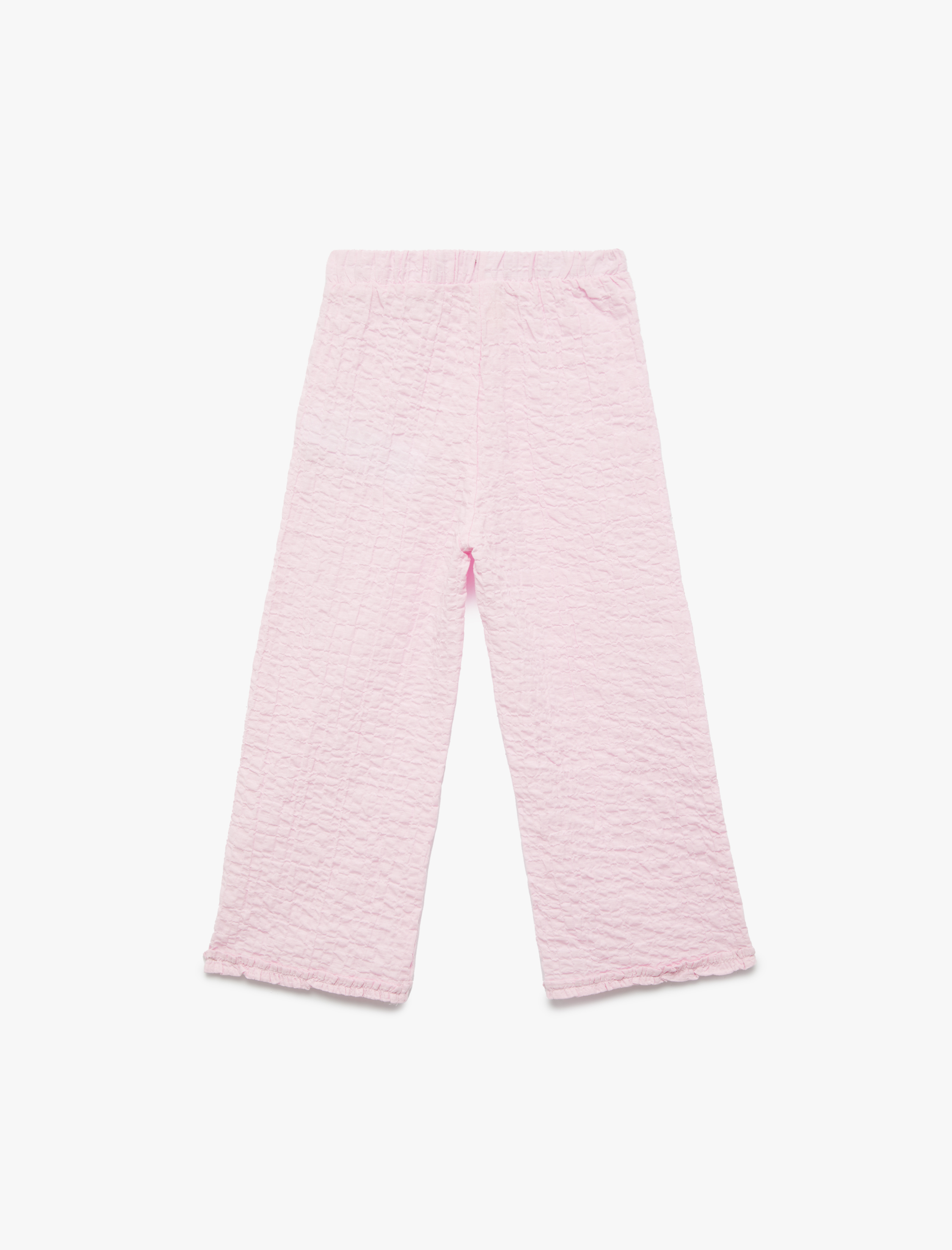  Kız Bebek Pamuklu Yumuşak Dokulu Fırfırlı Geniş Paça Pantolon