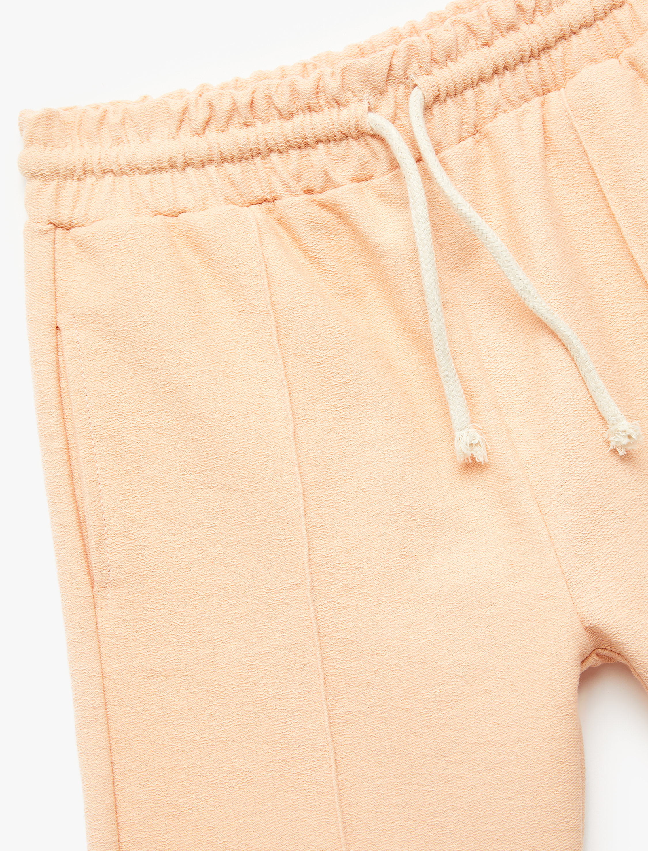  Erkek Çocuk Nervür Detaylı Pamuklu Beli Bağcıklı Cepli Bermuda Şort