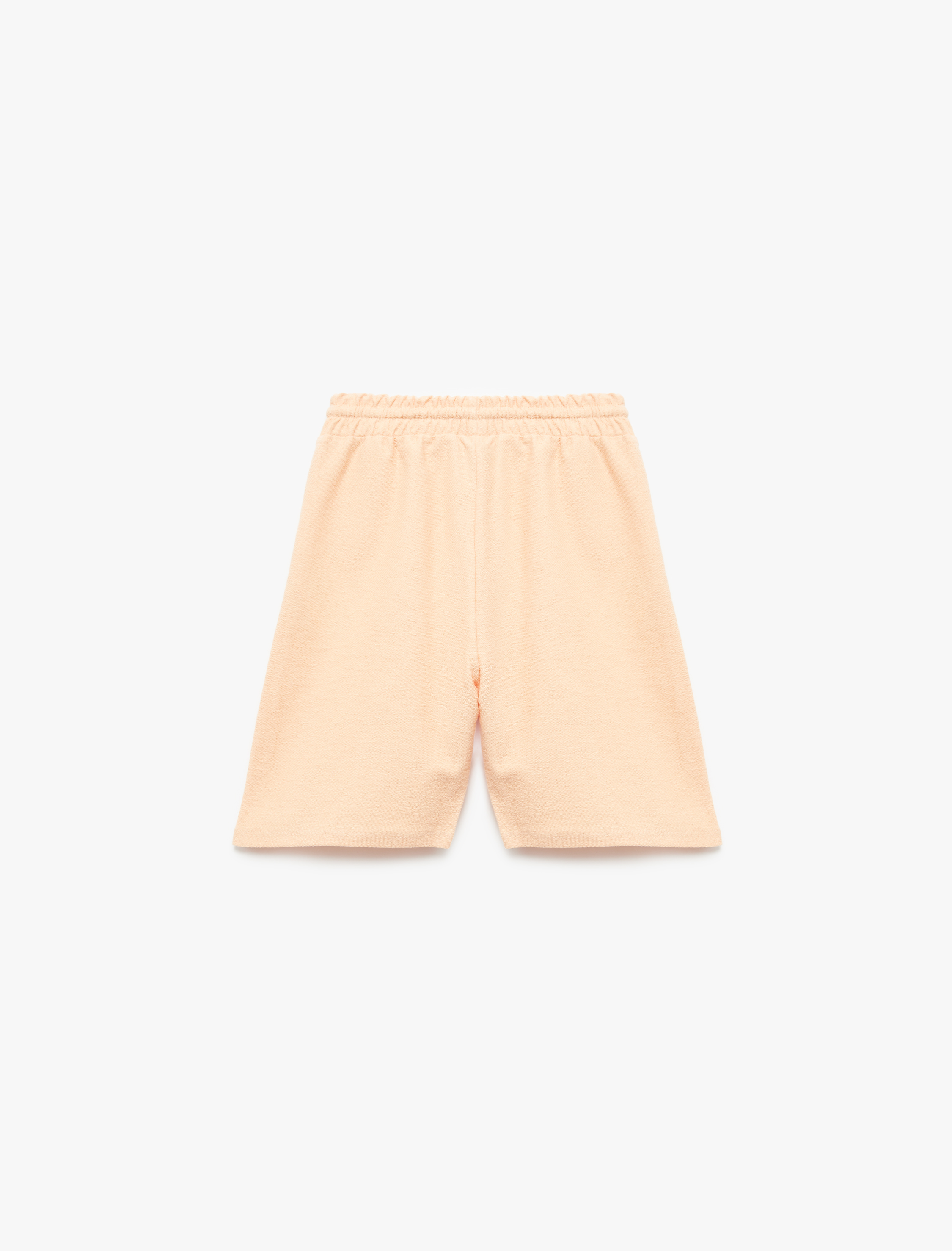  Erkek Çocuk Nervür Detaylı Pamuklu Beli Bağcıklı Cepli Bermuda Şort