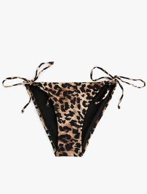 Yanları İpli Leopar Desenli Bikini Altı