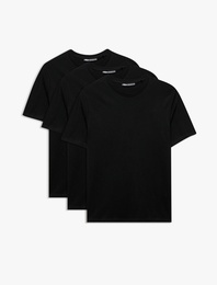 Bisiklet Yaka Kısa Kollu Regular Fit Pamuklu Basic Tişört