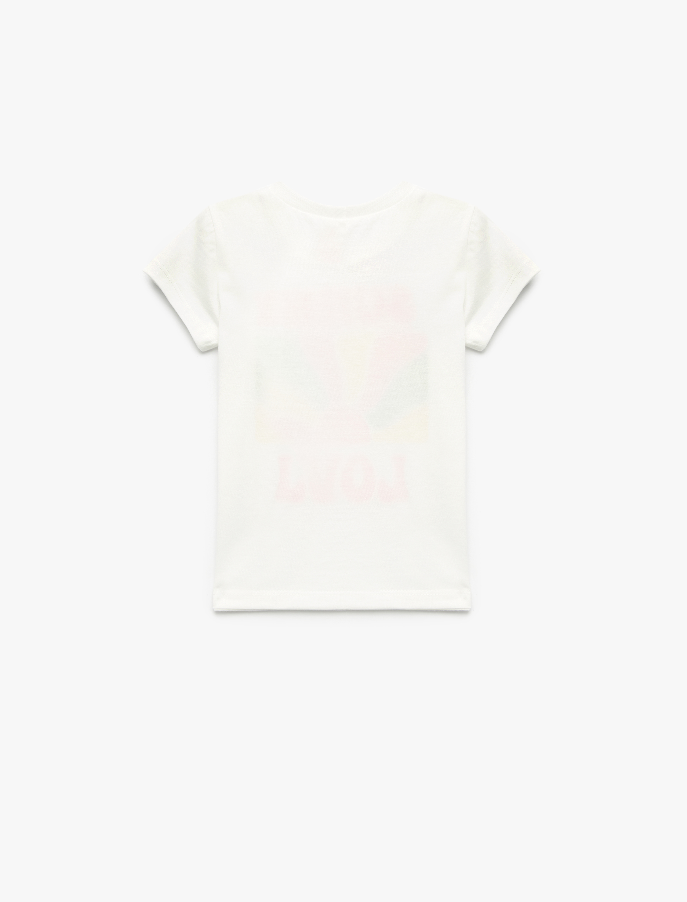  Kız Bebek Kısa Kollu Bisiklet Yaka Pamuklu Yaz Temalı Baskılı Tişört