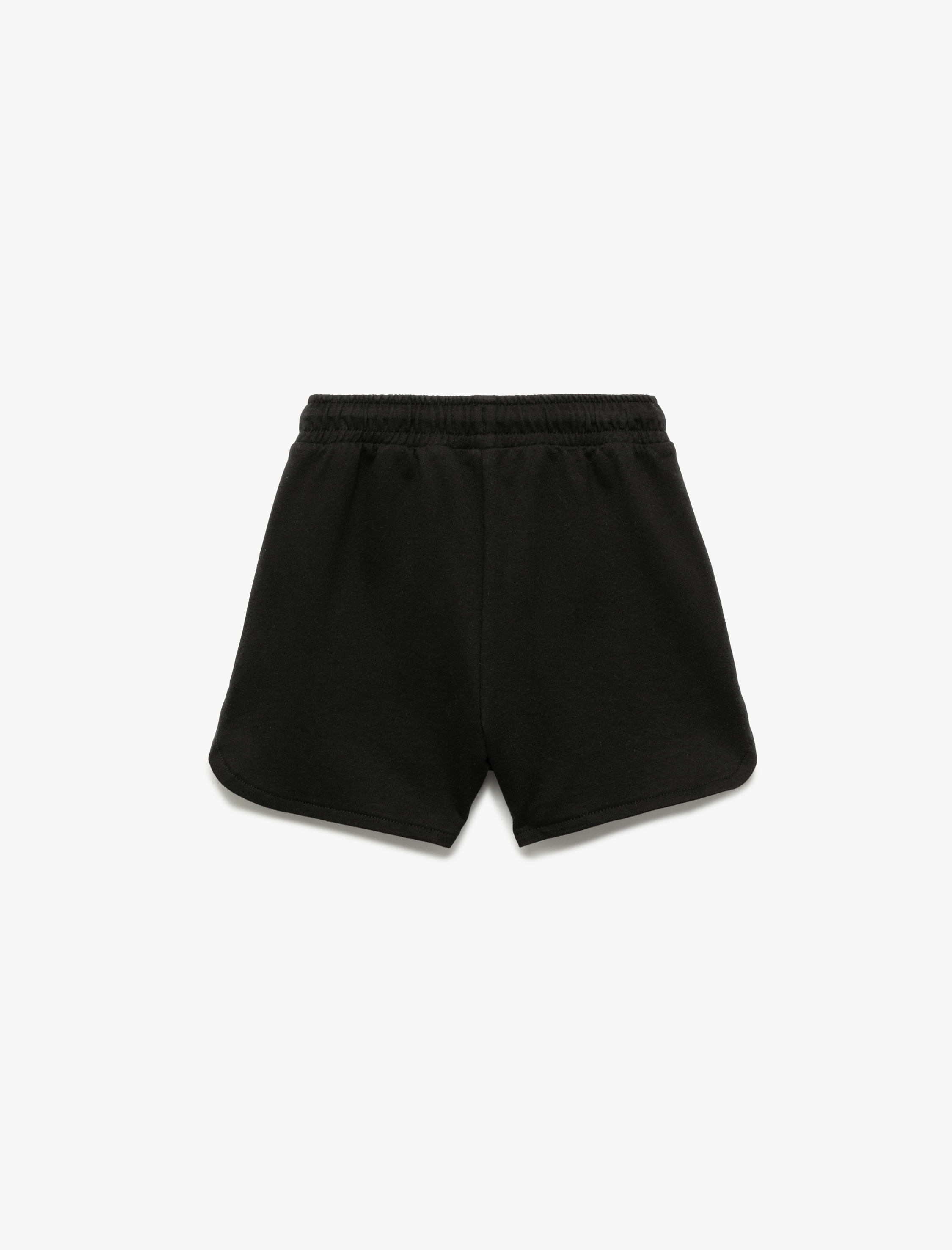  Kız Çocuk Beli Lastikli Bağlamalı Baskılı Cepli Pamuklu Mini Şort