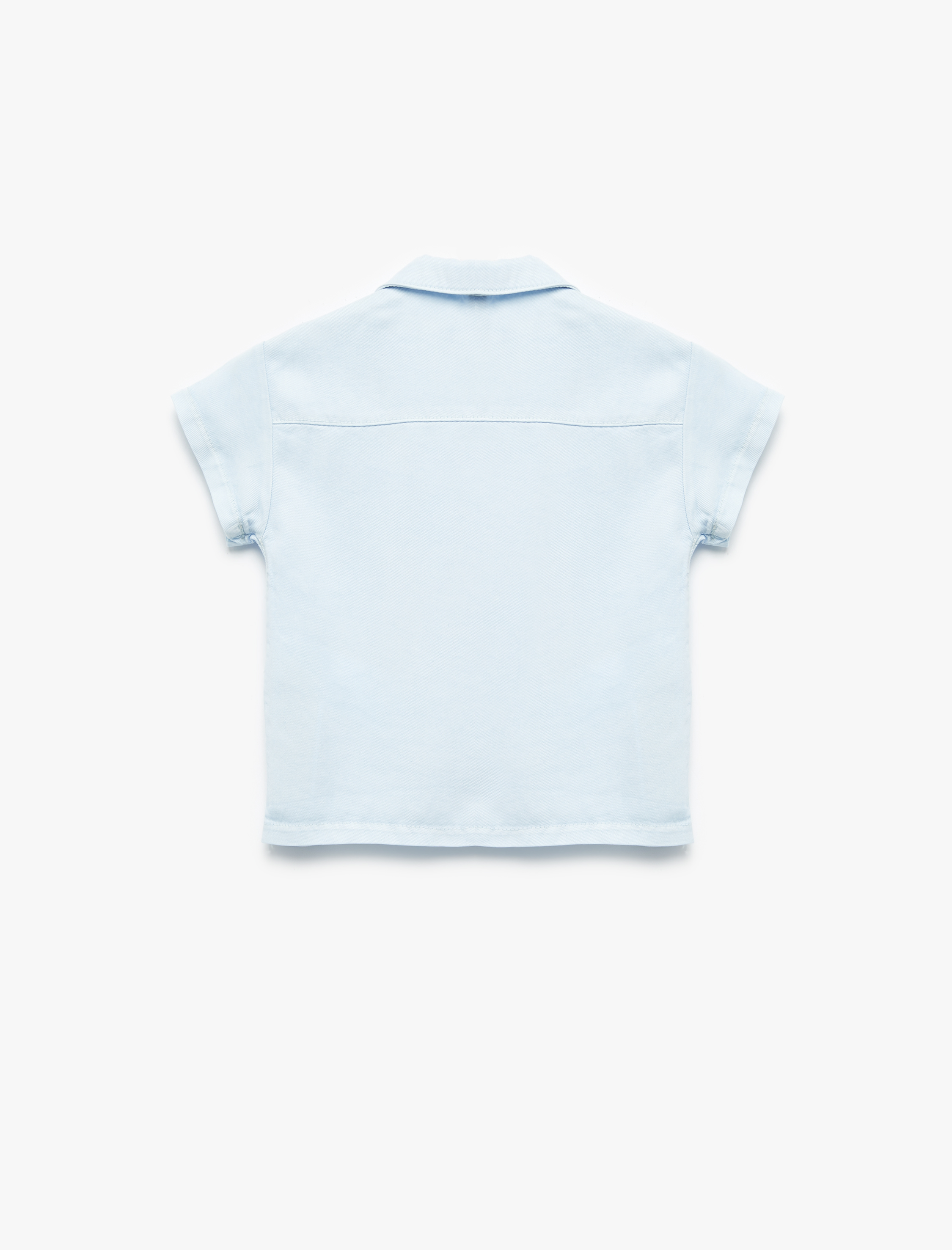  Erkek Bebek Klasik Yaka Düğmeli Kısa Kollu Gömlek