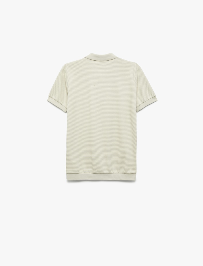 Erkek Çocuk Çıtçıt Düğme Detaylı Polo Yaka Kısa Kollu Pamuklu Tişört