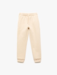 Beli Lastikli Cepli Basic Jogger Eşofman Altı