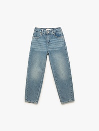 Pamuklu Cepli Rahat Kesim Denim Pantolon