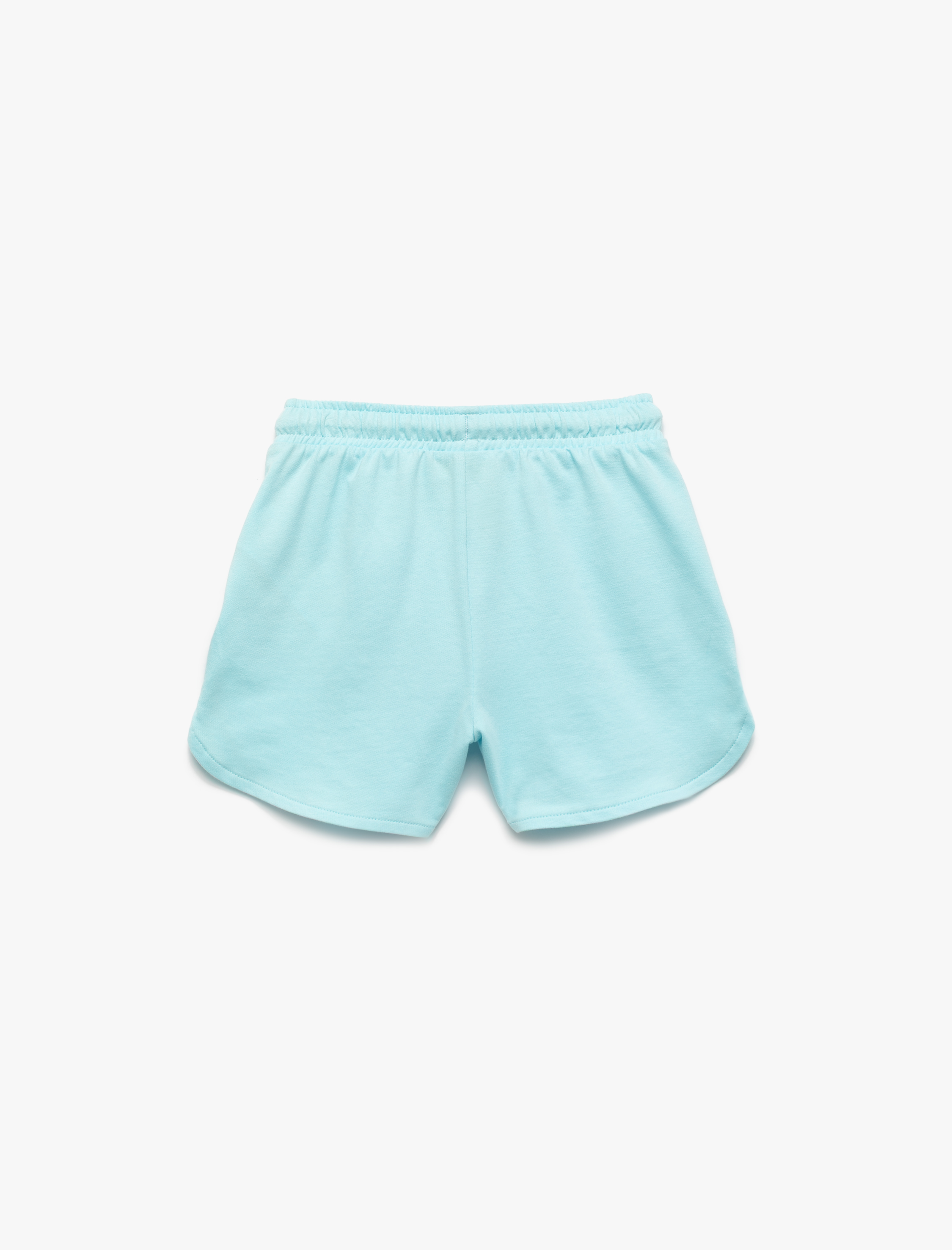  Kız Çocuk Beli Lastikli Bağlamalı Baskılı Cepli Pamuklu Mini Şort