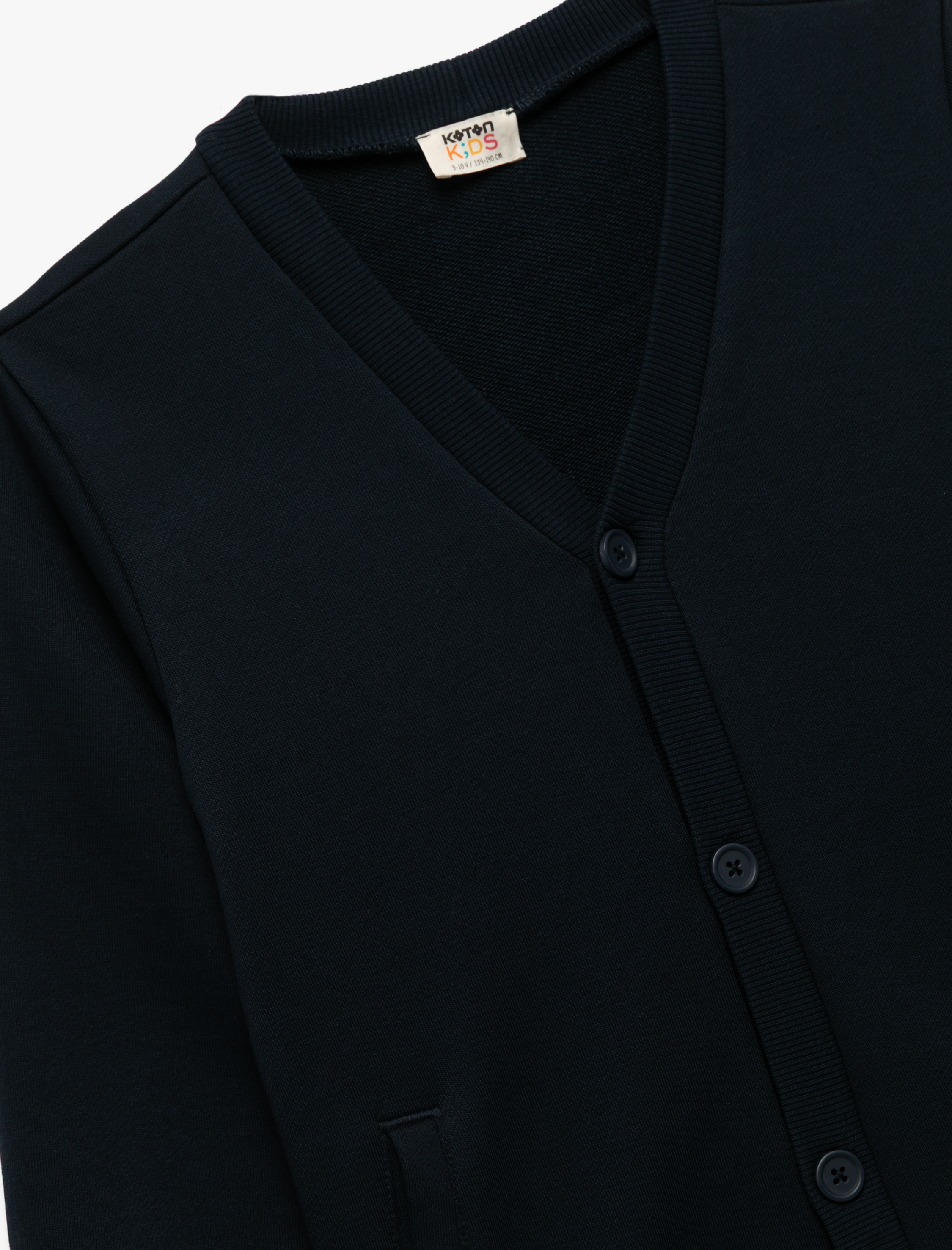  Erkek Çocuk Uzun Kollu V Yaka Düğmeli Basic Okul Hırkası