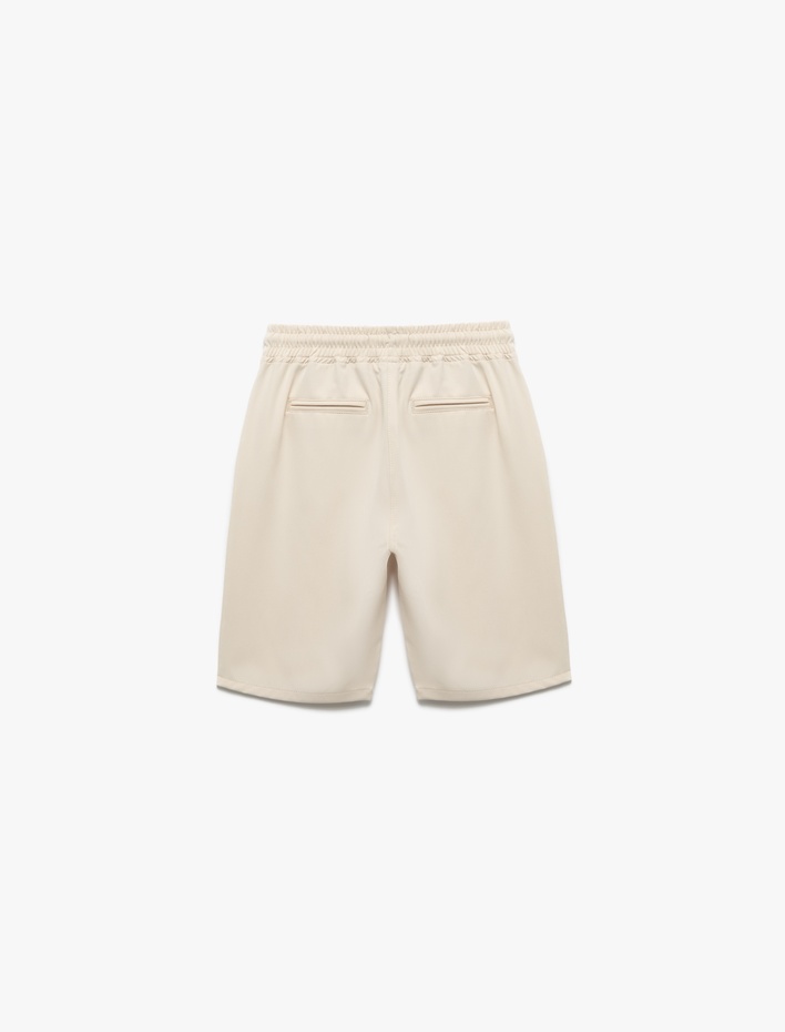 Erkek Çocuk Beli Bağcıklı Cepli Viskon Karışımlı Basic Şort