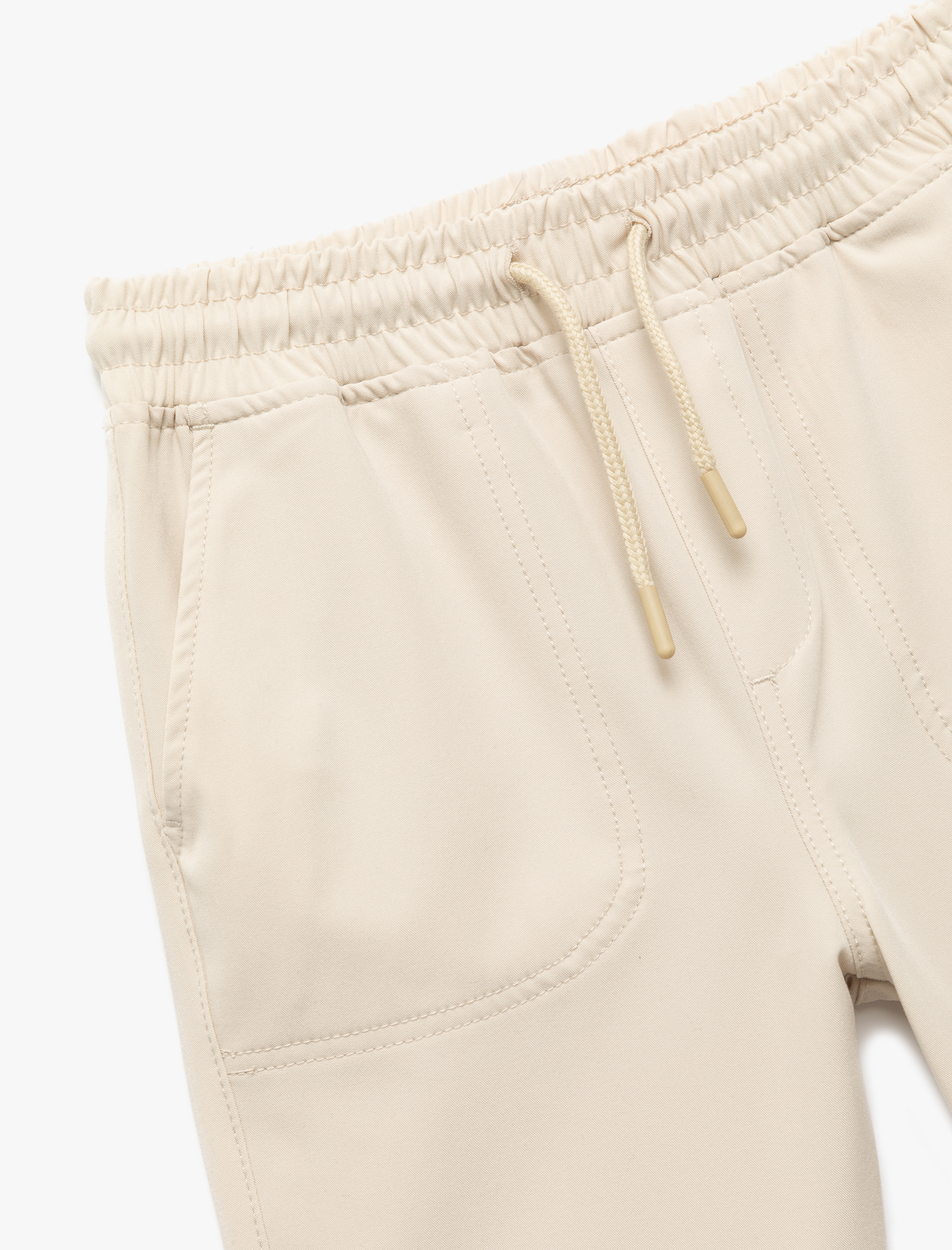  Erkek Çocuk Beli Bağcıklı Cepli Viskon Karışımlı Basic Şort