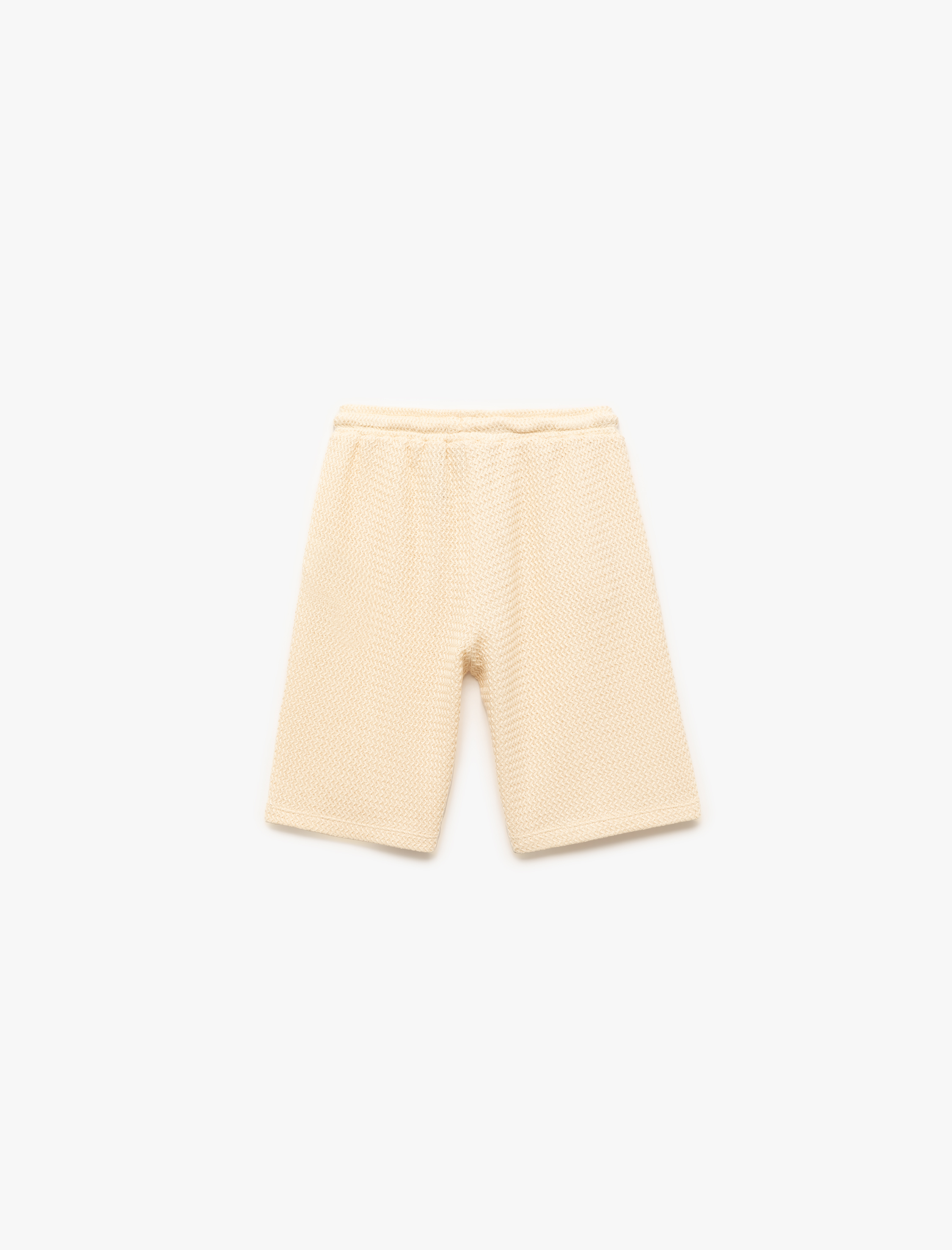  Erkek Çocuk Beli lastikli Pamuklu Jakarlı Basic Triko Şort