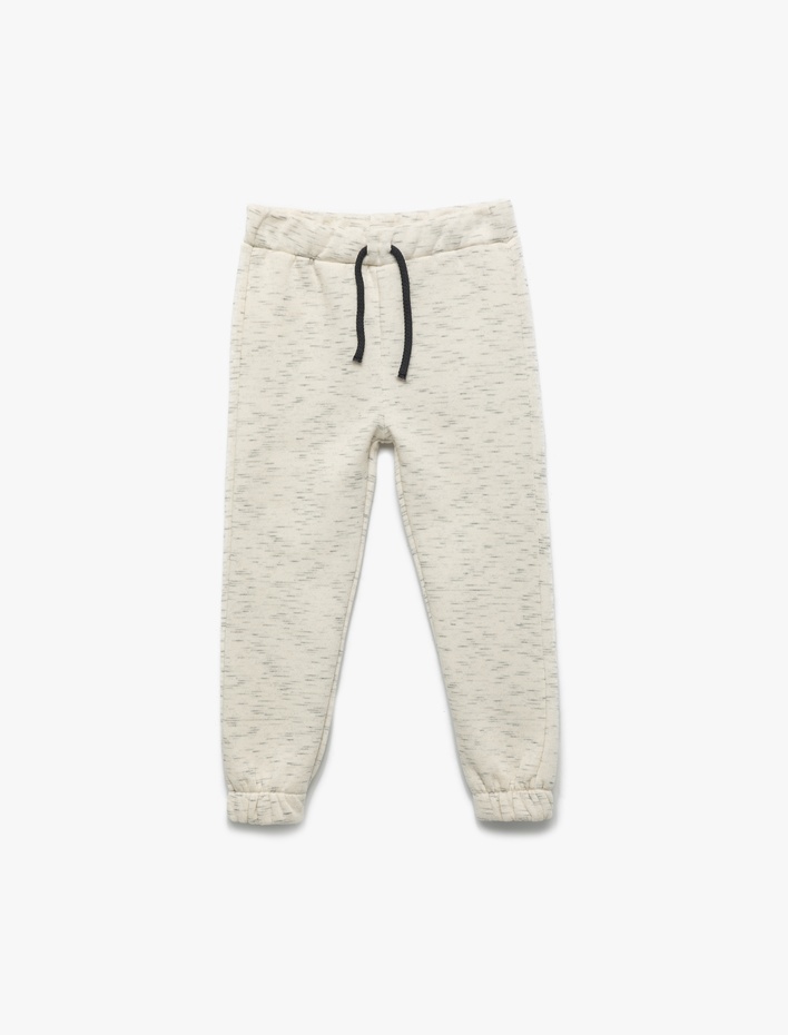 Erkek Bebek Şardonlu Beli Bağlamalı Basic Jogger Eşofman Altı
