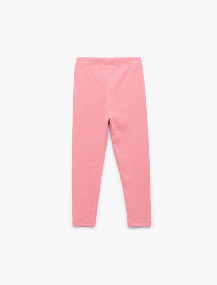 Kız Bebek Pamuklu Kaşkorse Beli Lastikli Basic Uzun Tayt