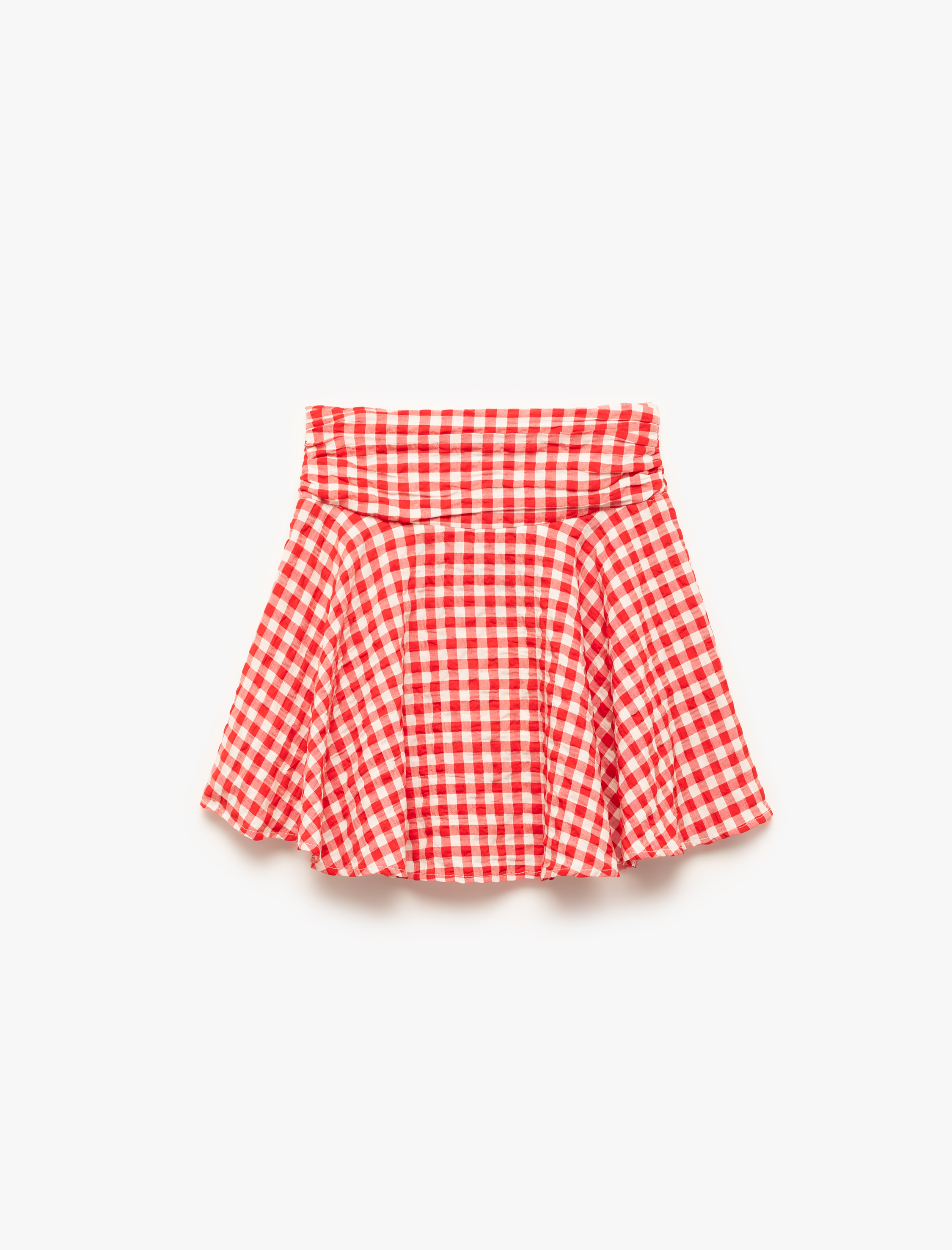  Kız Çocuk Fiyonk Detaylı Volanlı Pötikare Etek