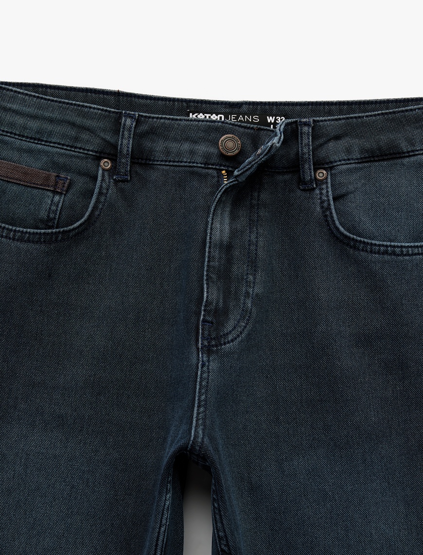   Normal Bel Pamuklu Slim Fit Jean Pantolon - Brad Jean