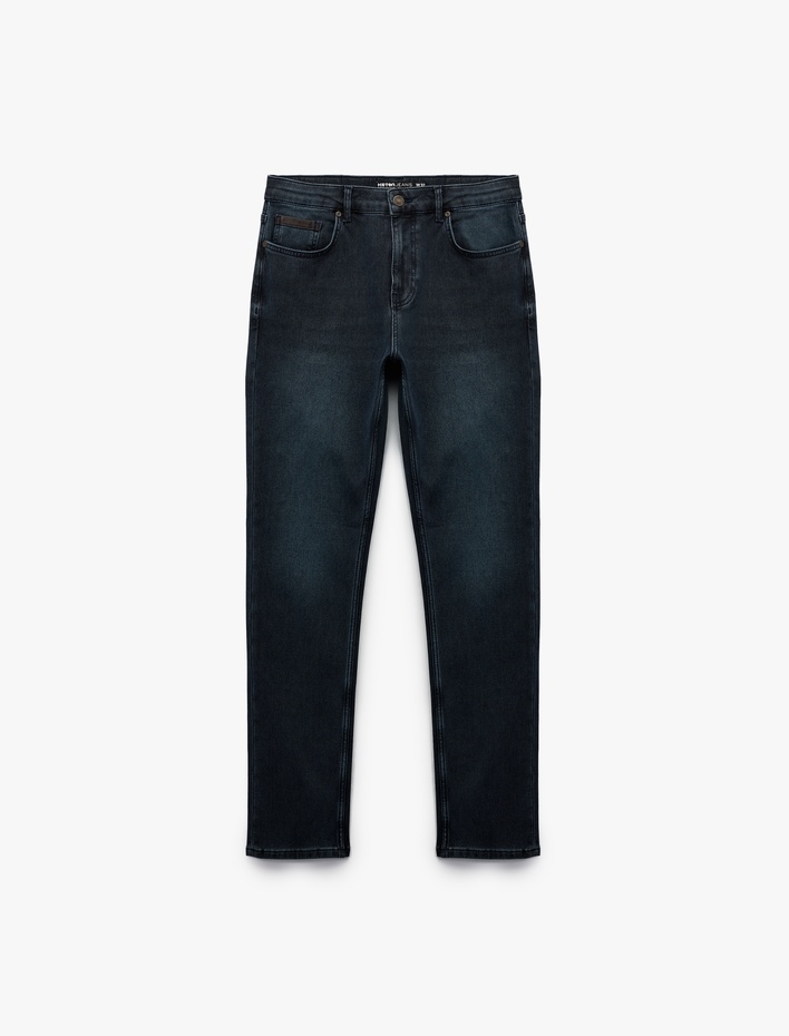  Normal Bel Pamuklu Slim Fit Jean Pantolon - Brad Jean