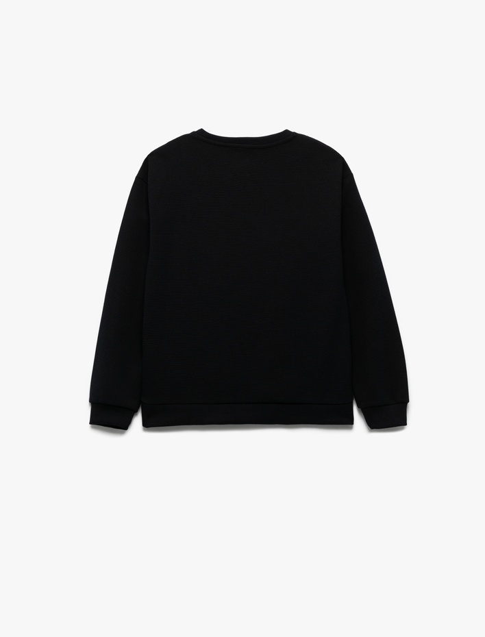 Erkek Çocuk Uzun Kollu Bisiklet Yaka Basic Sweatshirt