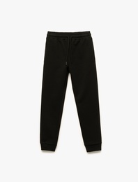 Beli Lastikli Cepli Basic Jogger Eşofman Altı
