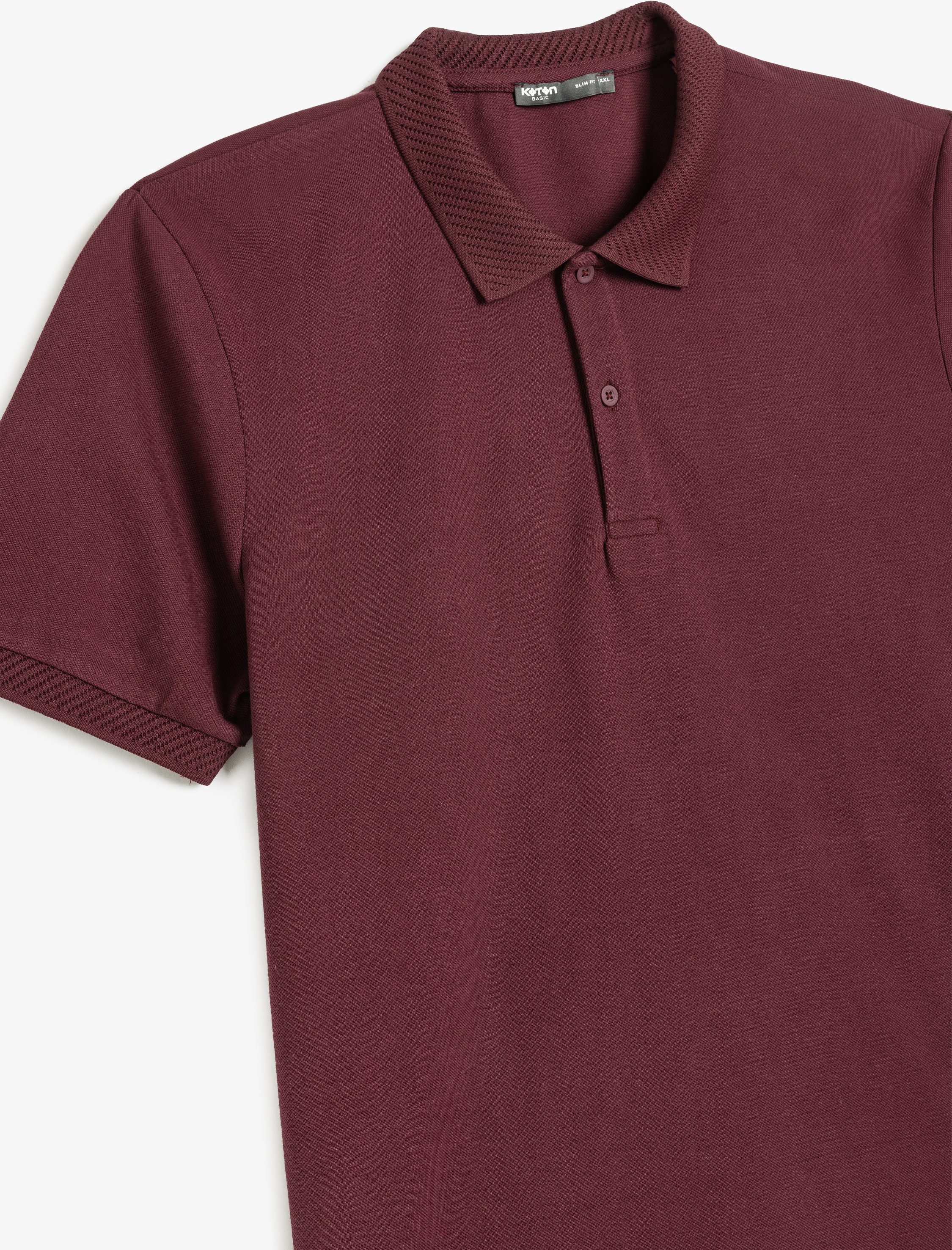   Slim Fit Kısa Kollu Pike Kumaş Pamuklu Polo Yaka Tişört