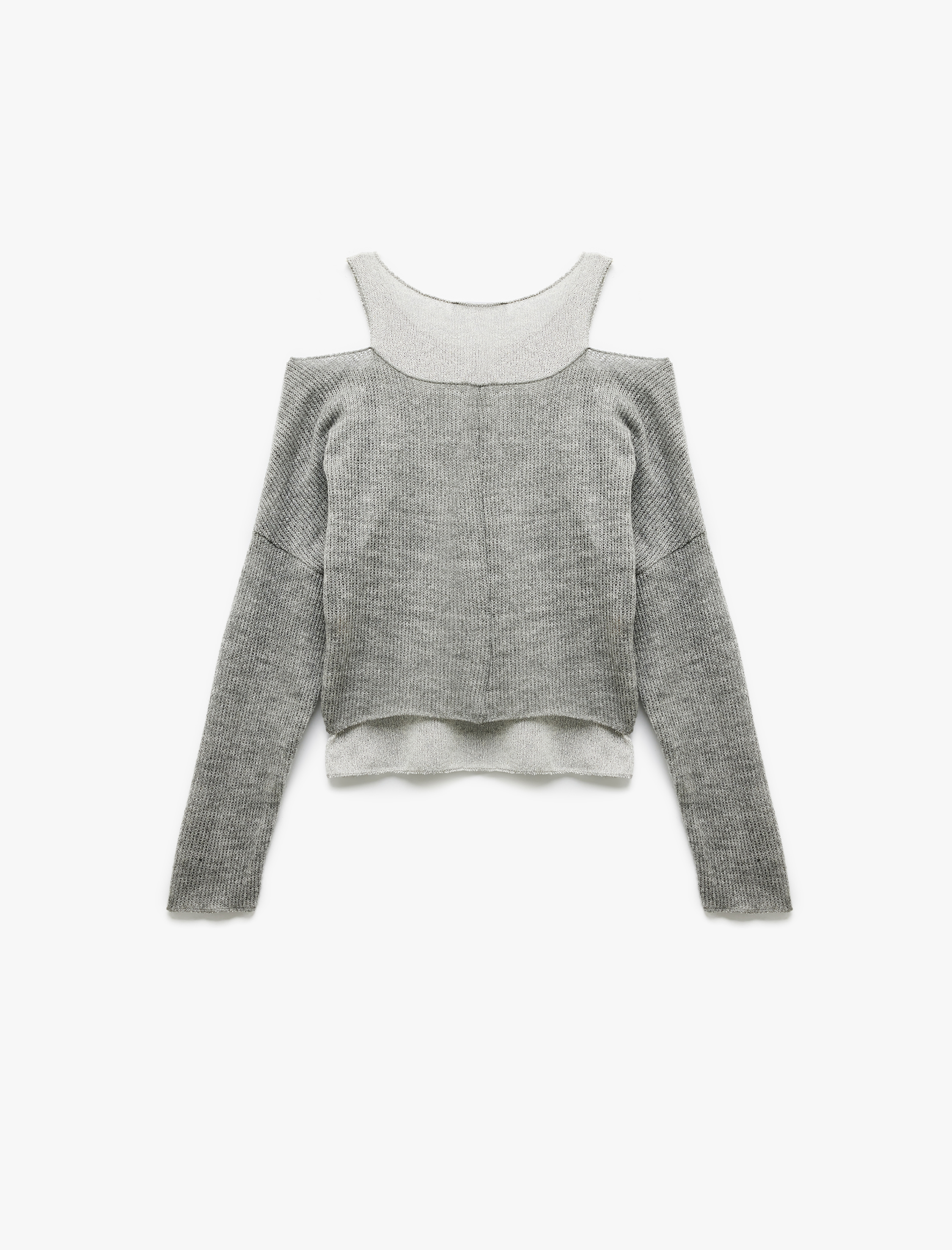   Atlet Detaylı Bisiklet Yaka Uzun Kollu Tişört