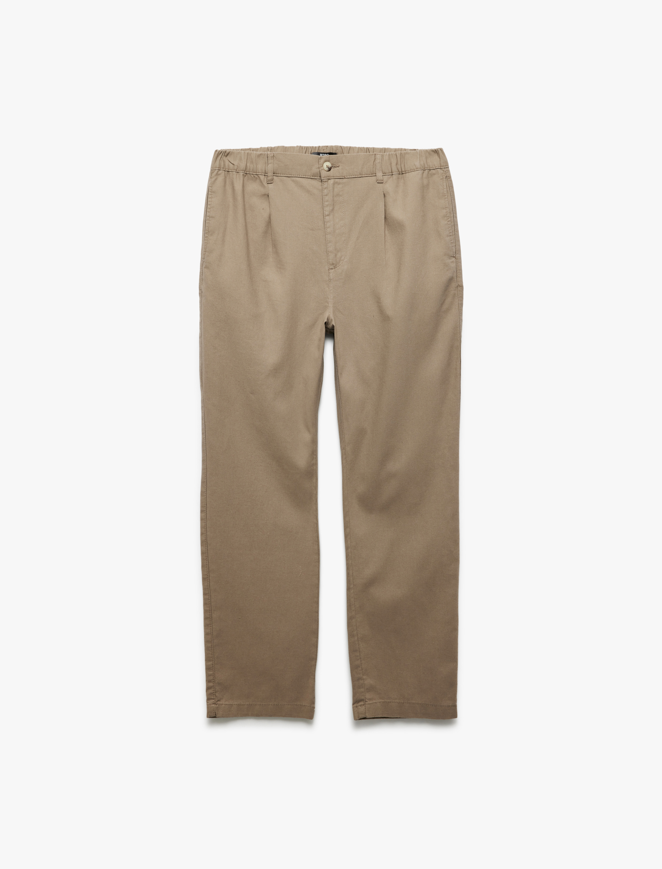   Cep Detaylı Düğmeli Pamuk Keten Karışımlı Chino Pantolon