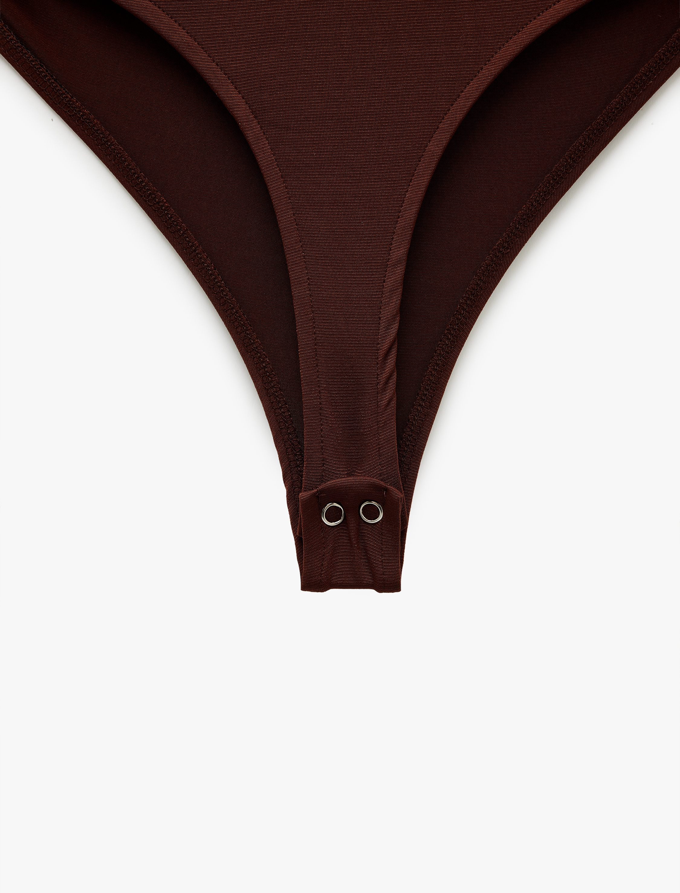   Degaje Yaka Slim Fit Drapeli Askılı Çıtçıtlı Body