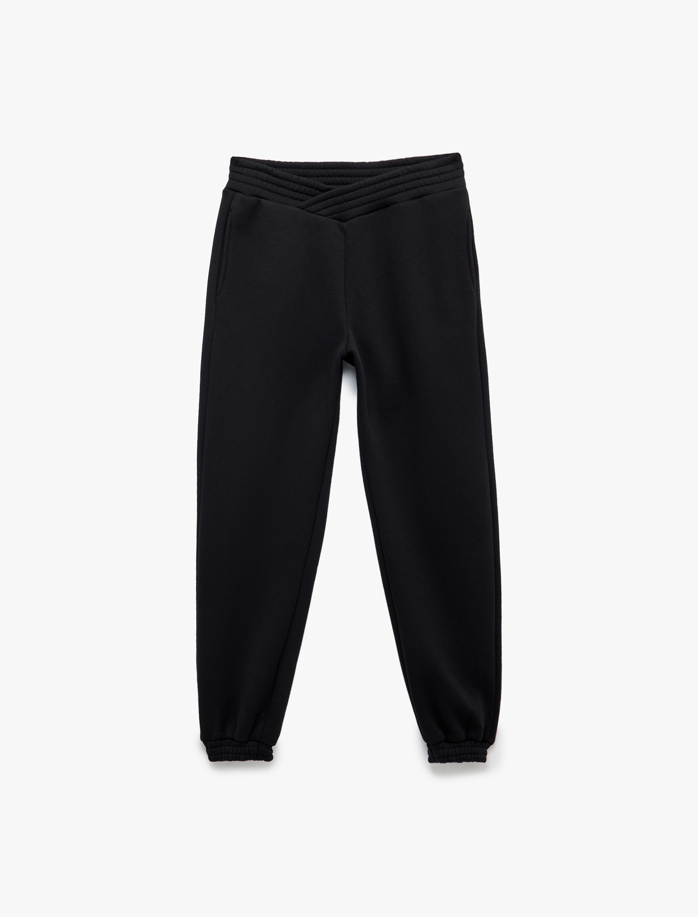   Fermuarlı Cepli Beli Lastikli Şardonlu Jogger Eşofman Altı