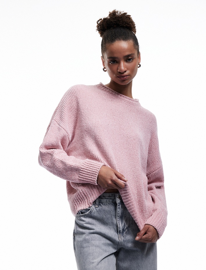  Uzun Kollu Bisiklet Yaka Basic Triko Kazak