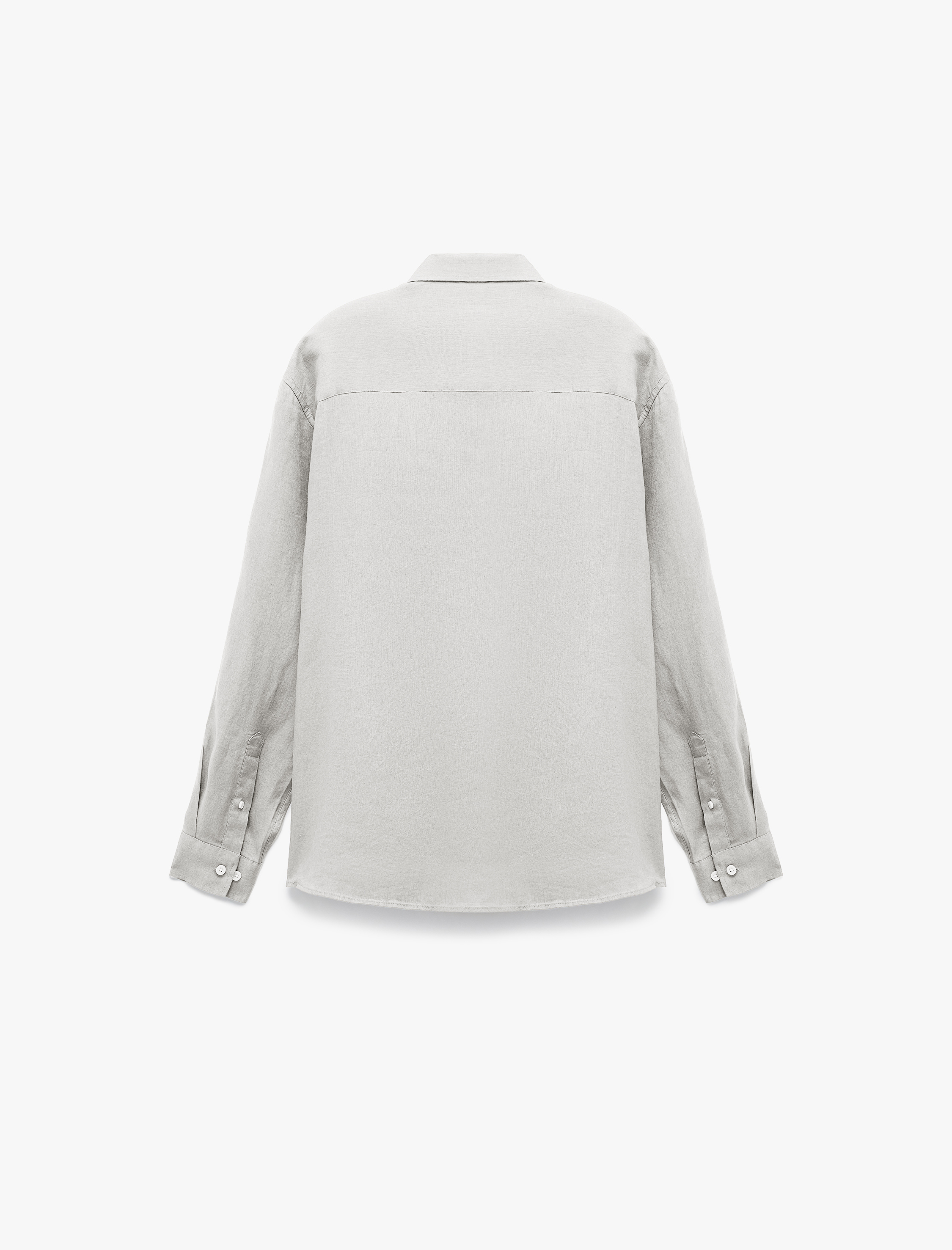 Klasik Yaka Regular Fit Uzun Kollu Keten Gömlek