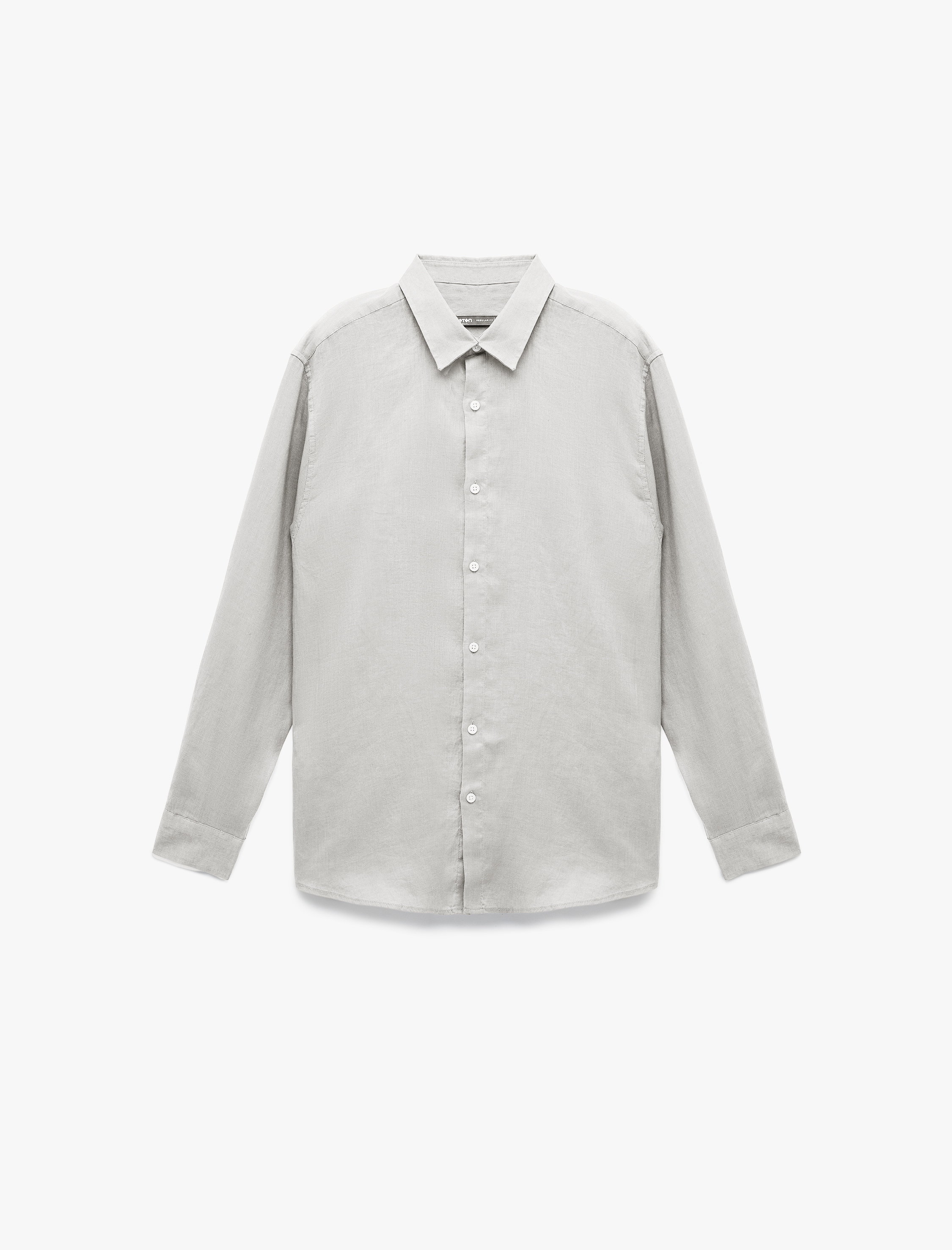 Klasik Yaka Regular Fit Uzun Kollu Keten Gömlek