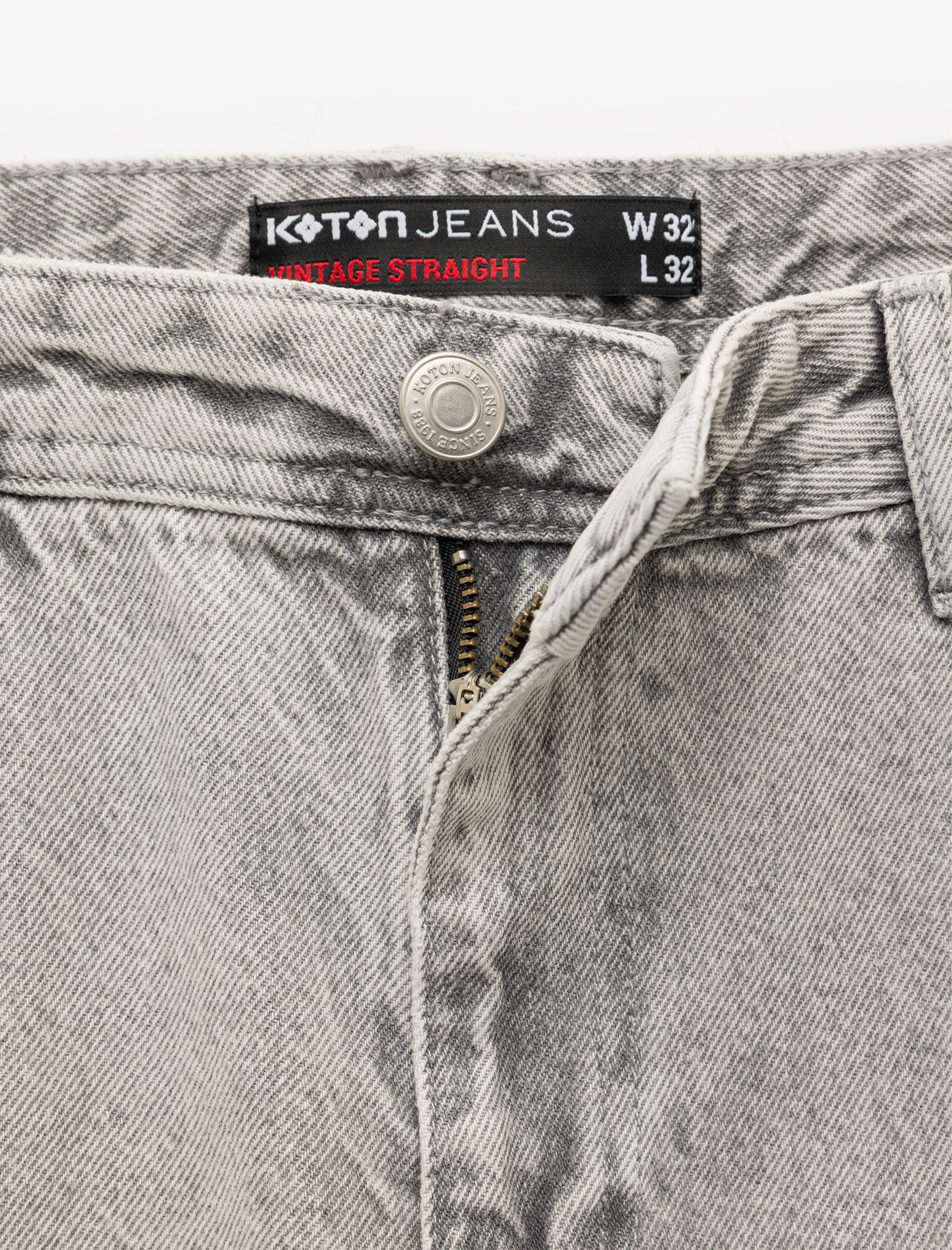   Normal Bel Pamuklu Vintage Straight Fit Jean Pantolon