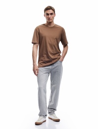Normal Bel Pamuklu Vintage Straight Fit Jean Pantolon