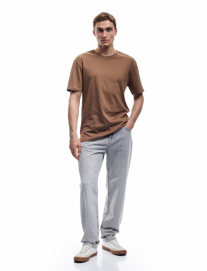  Normal Bel Pamuklu Vintage Straight Fit Jean Pantolon