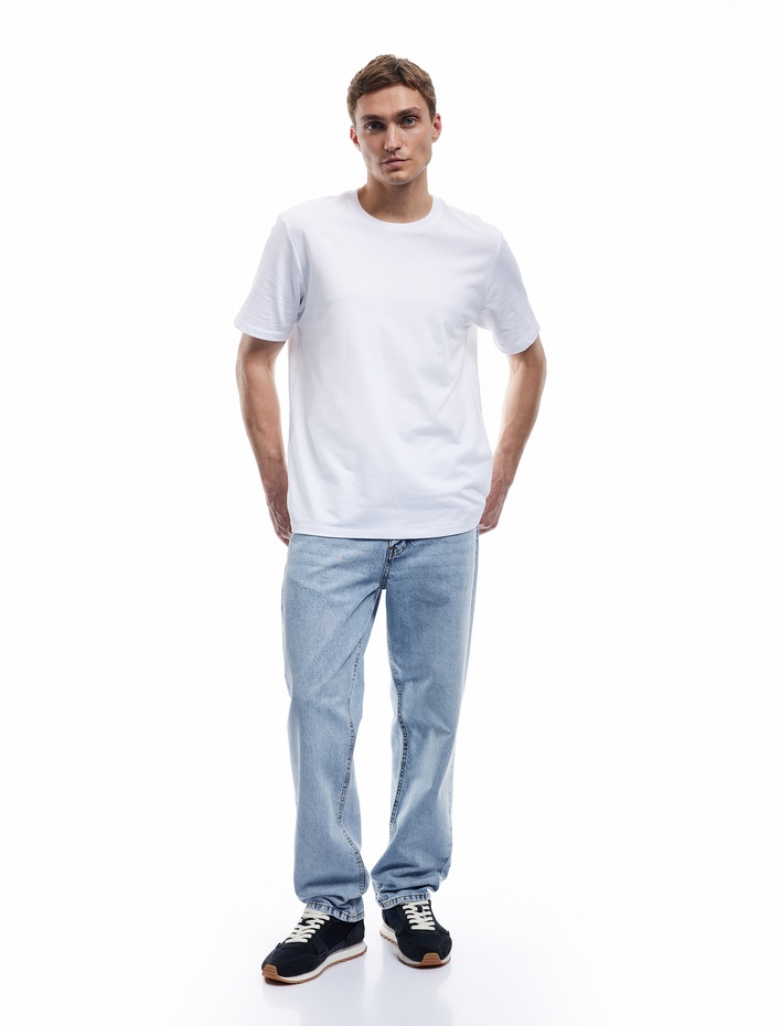  Normal Bel Pamuklu Vintage Straight Fit Jean Pantolon